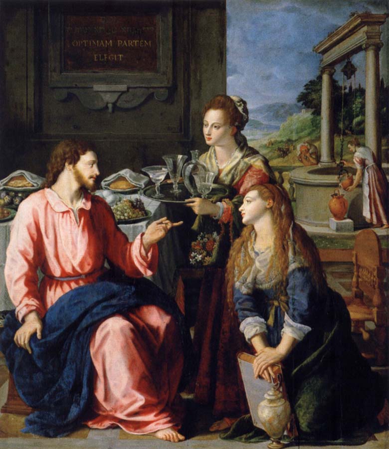 ALLORI Alessandro Museum art historic Christ with Maria and Marta